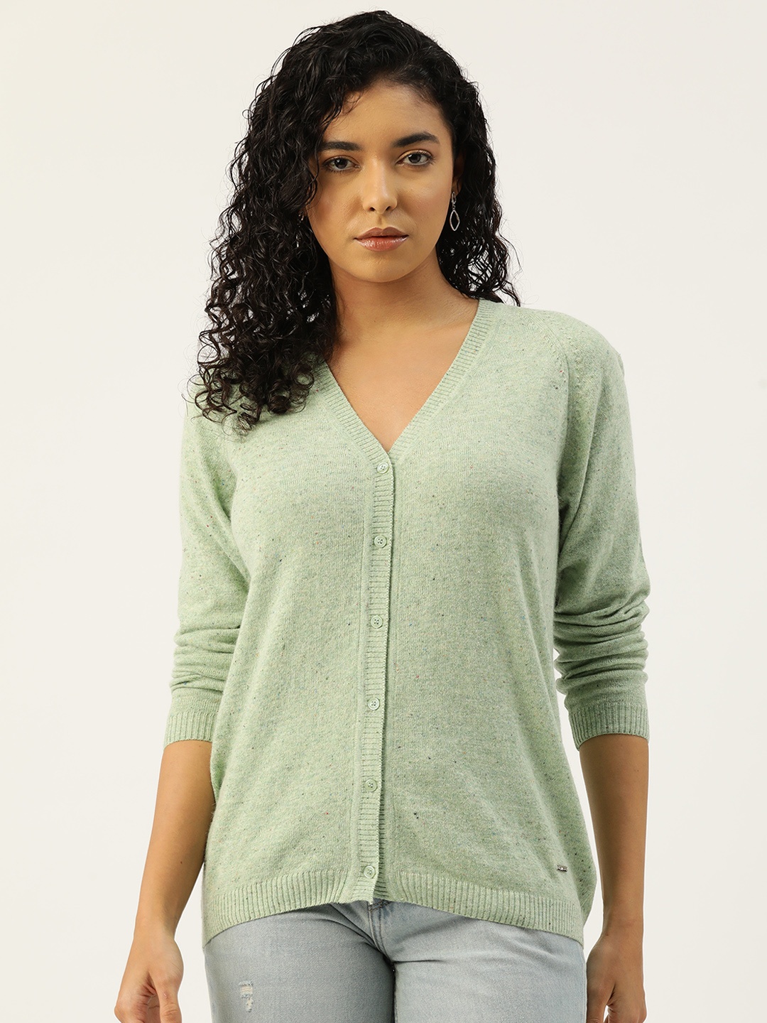 

Monte Carlo Women Speckled Cardigan, Green