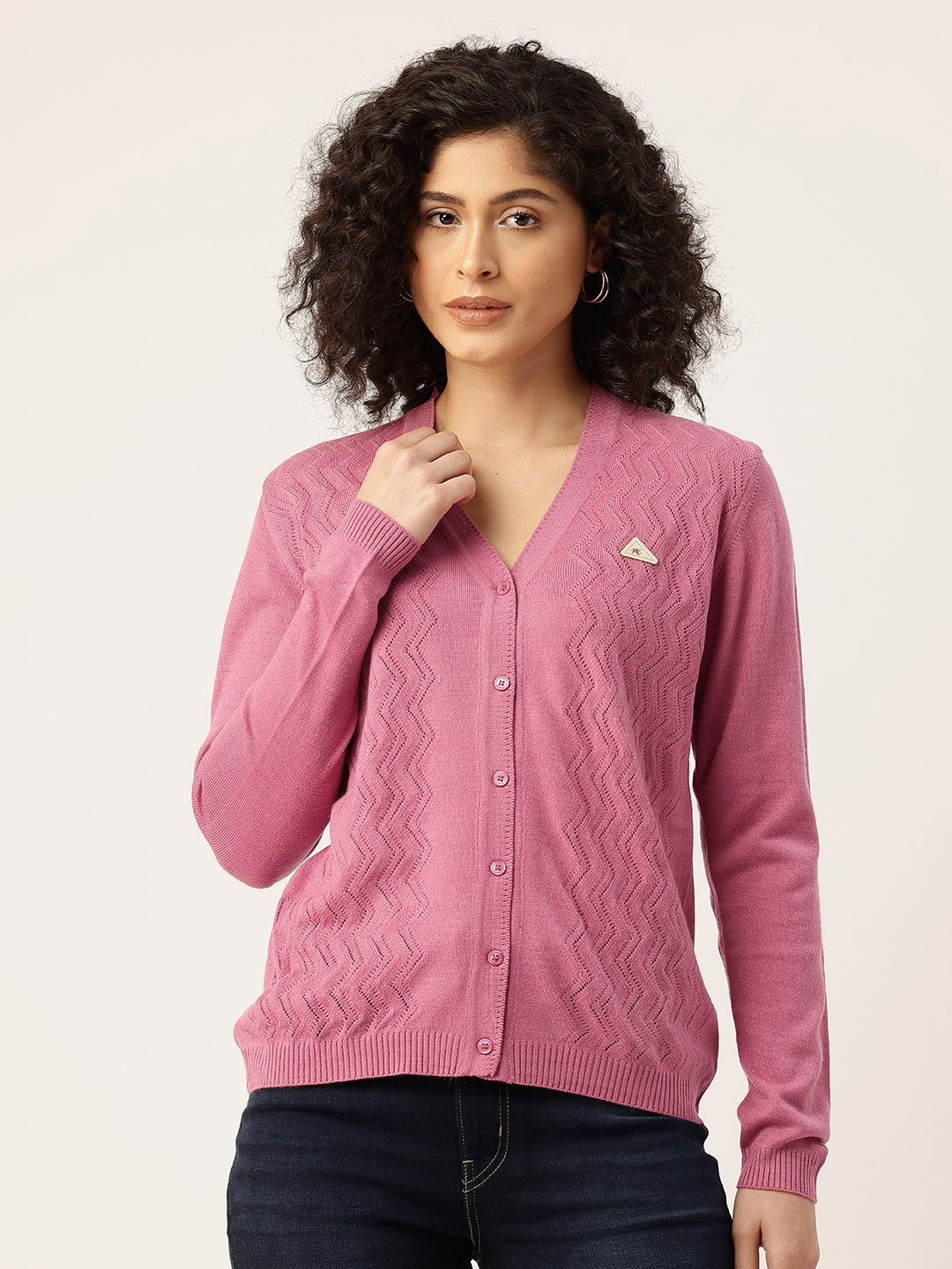 

Monte Carlo Women Chevron Cardigan, Pink