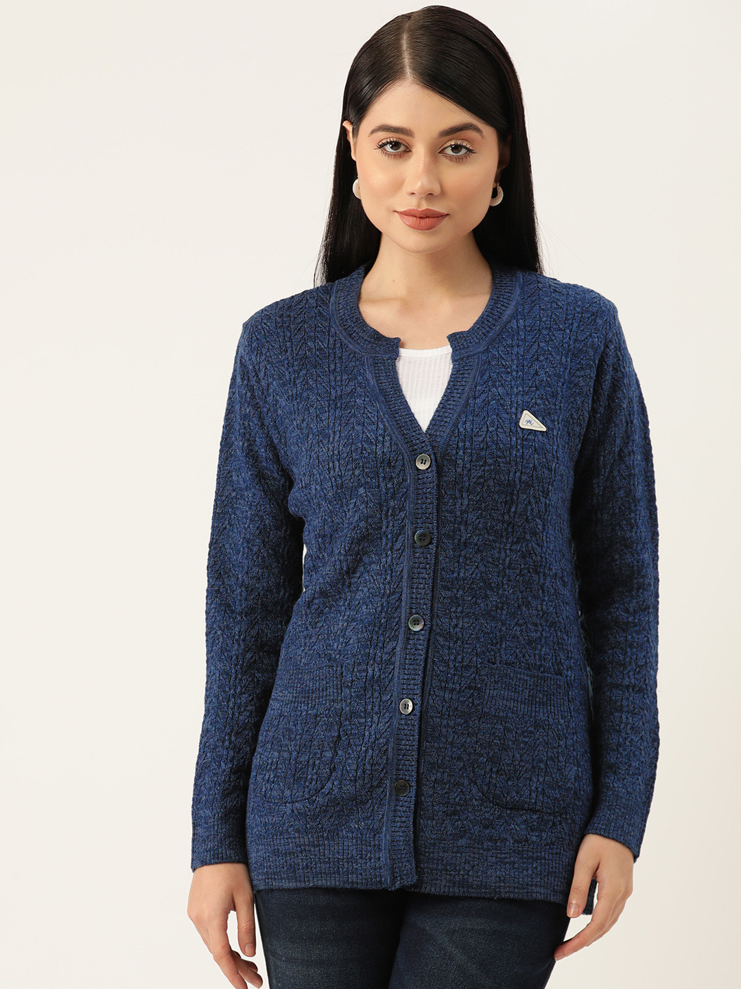 

Monte Carlo Cable Knit Cardigan, Navy blue