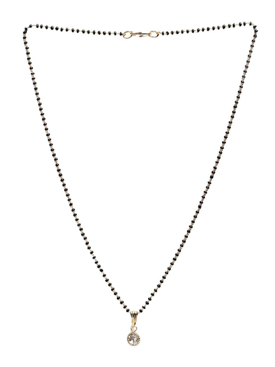 

JEWEL WORLD Set Of 3 Gold-Plated & Stone Studded Mangalsutra