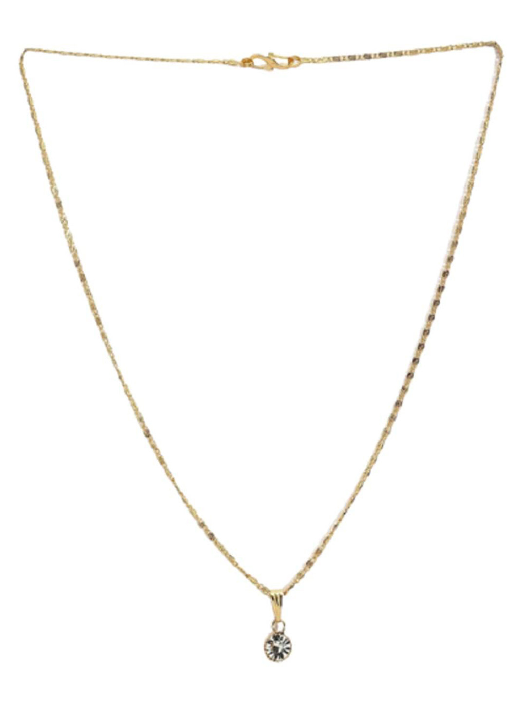 

JEWEL WORLD Set Of 3 Gold-Plated Stone-Studded & Beaded Mangalsutra