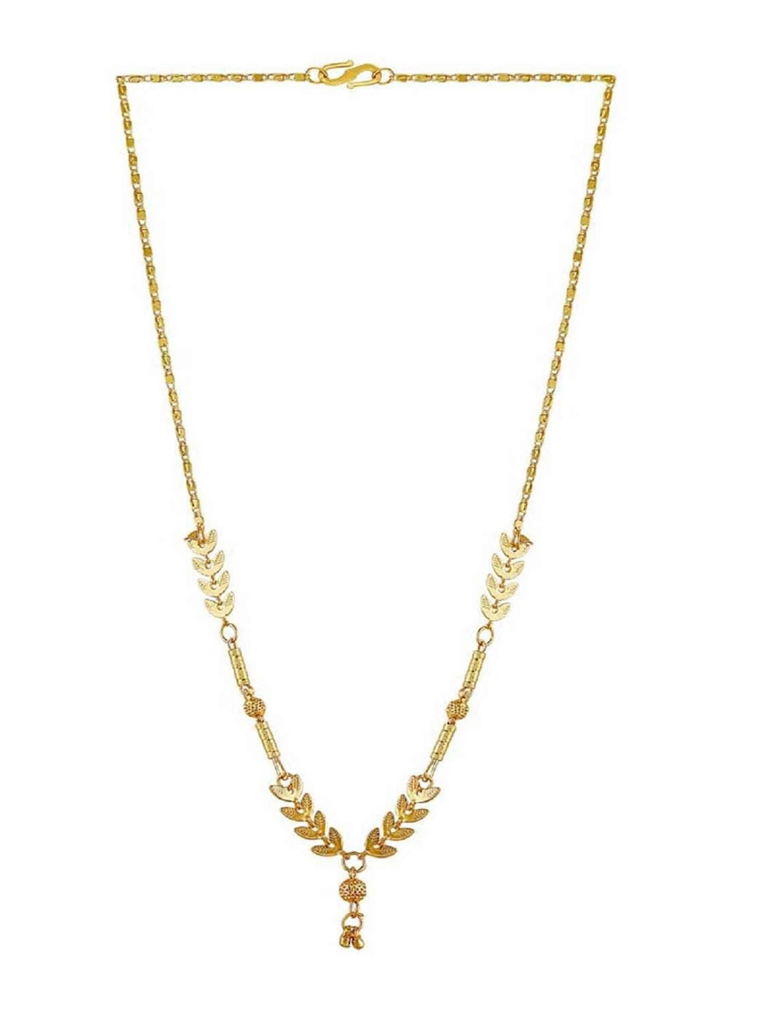 

JEWEL WORLD Set Of 3 Gold-Plated Stone-Studded & Beaded Mangalsutra
