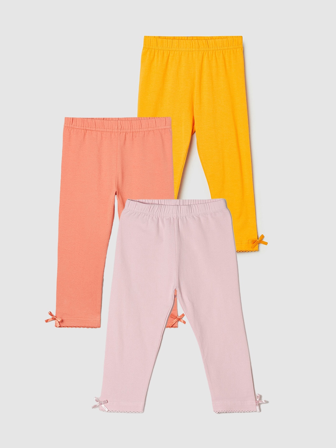 

max Girls Pack Of 3 Leggings, Orange