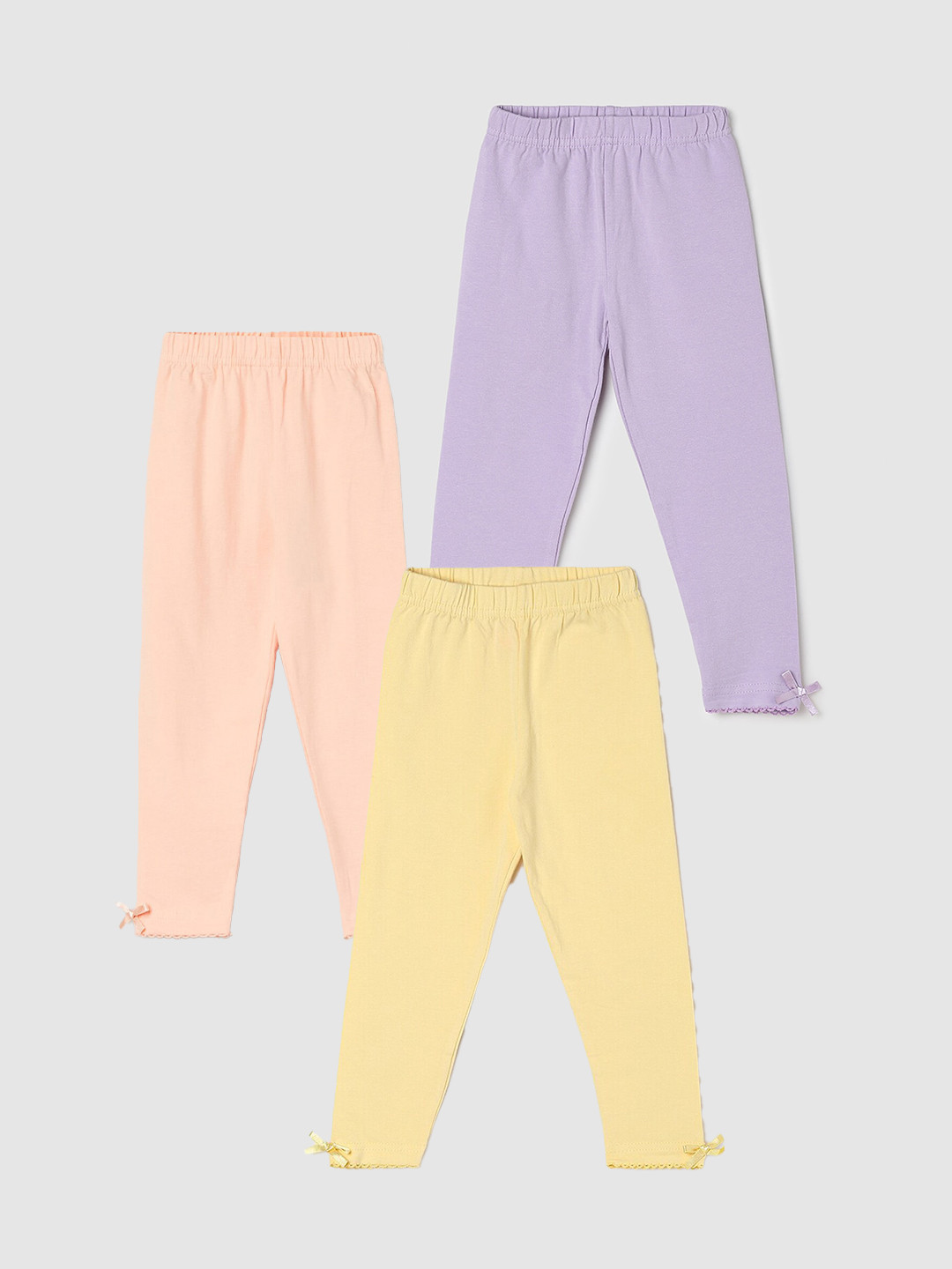 

max Girls Pack Of 3 Leggings, Yellow