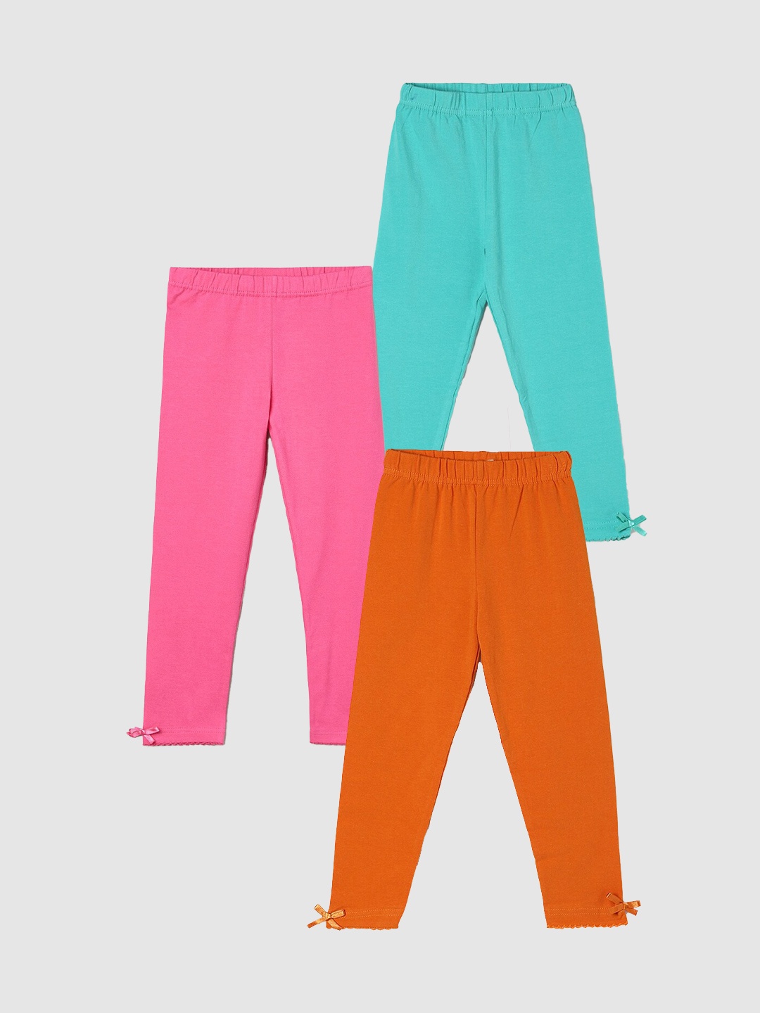 

max Girls Pack Of 3 Leggings, Pink