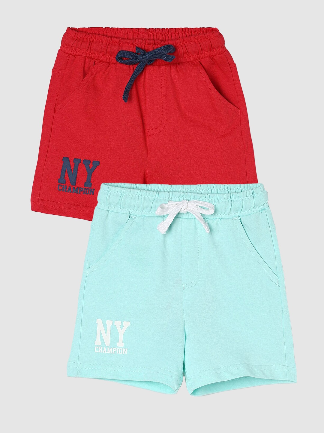 

max Boys Pack Of 2 Pure Cotton Casual Shorts, Blue
