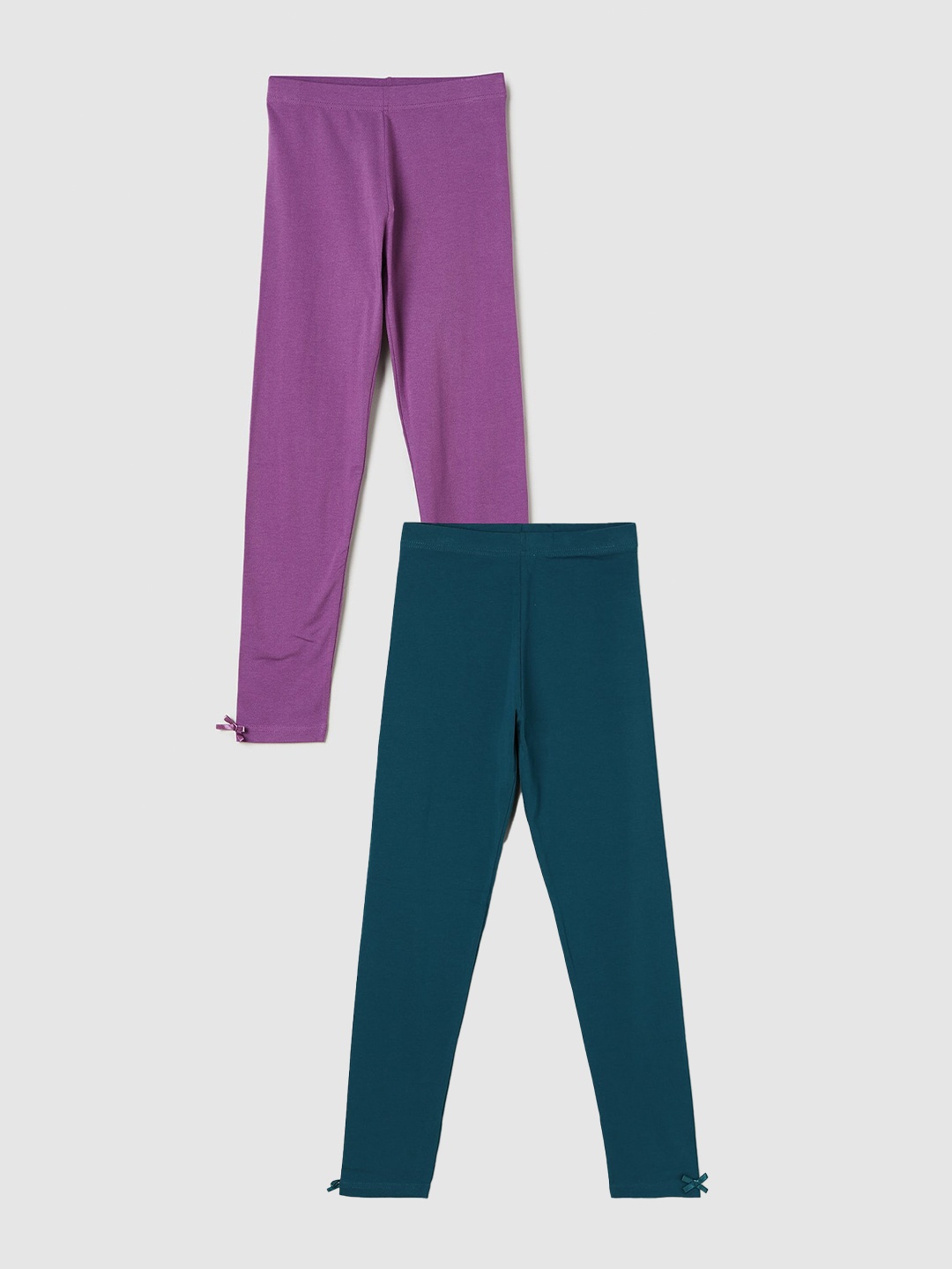 

max Girls Pack Of 2 Casual Leggings, Teal