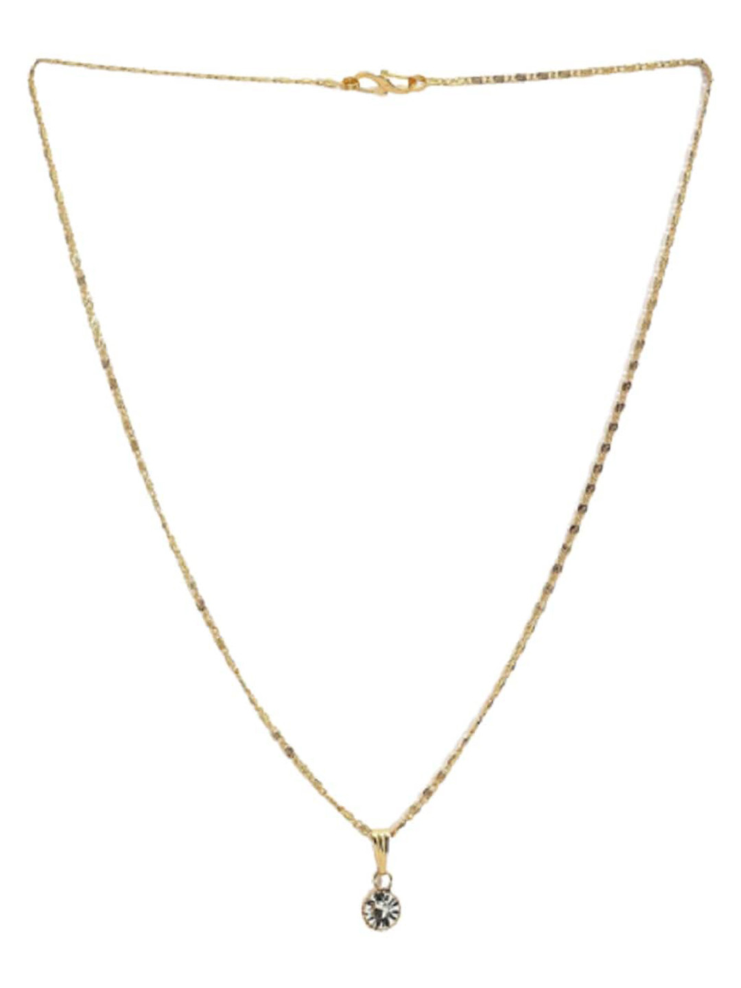 

JEWEL WORLD Set Of 3 Gold-Plated Stone-Studded & Beaded Mangalsutra