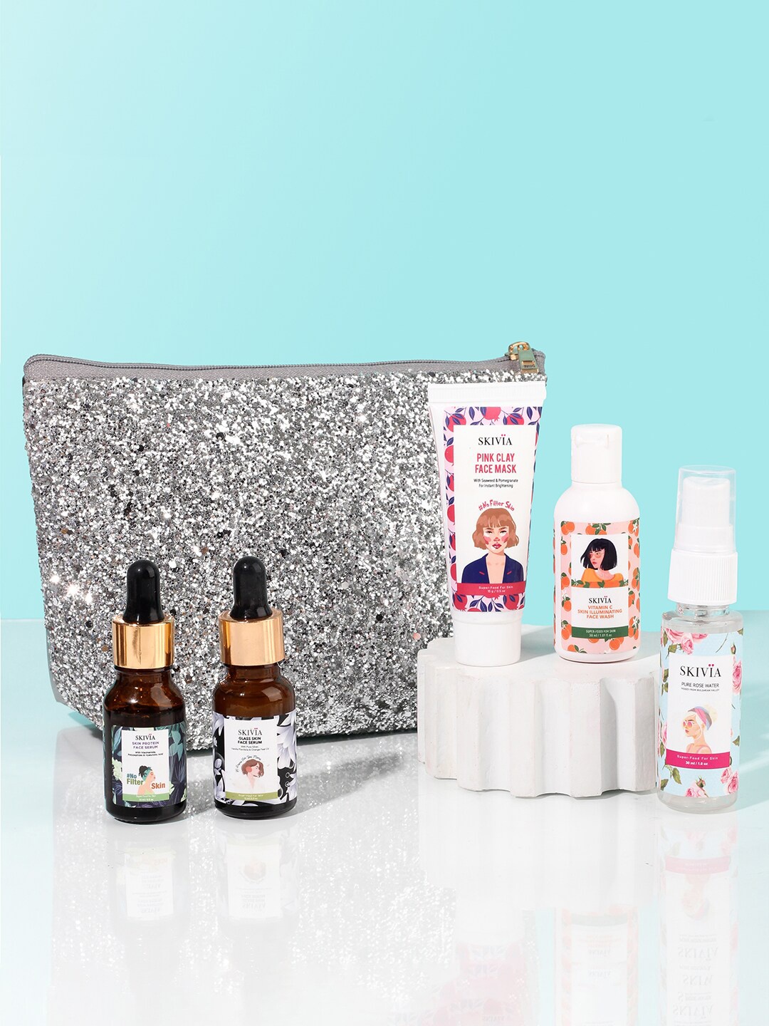

SKIVIA Korean Glass Skin Care Gift Set, Transparent