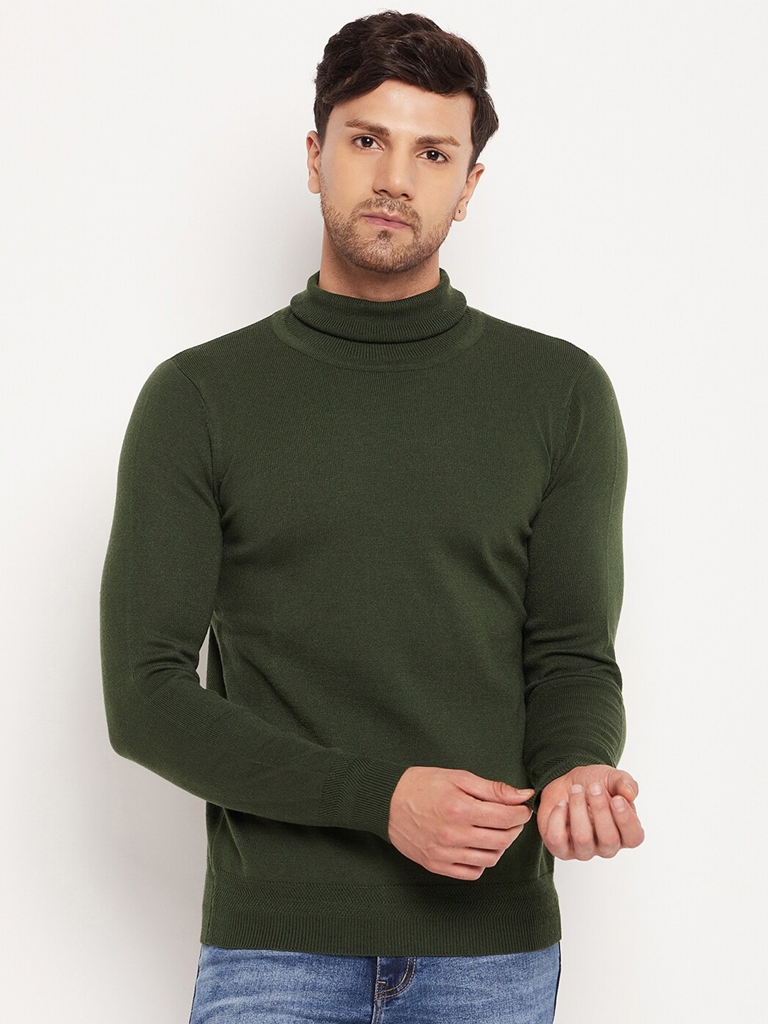 

CAMLA Turtle Neck Acrylic Pullover, Olive
