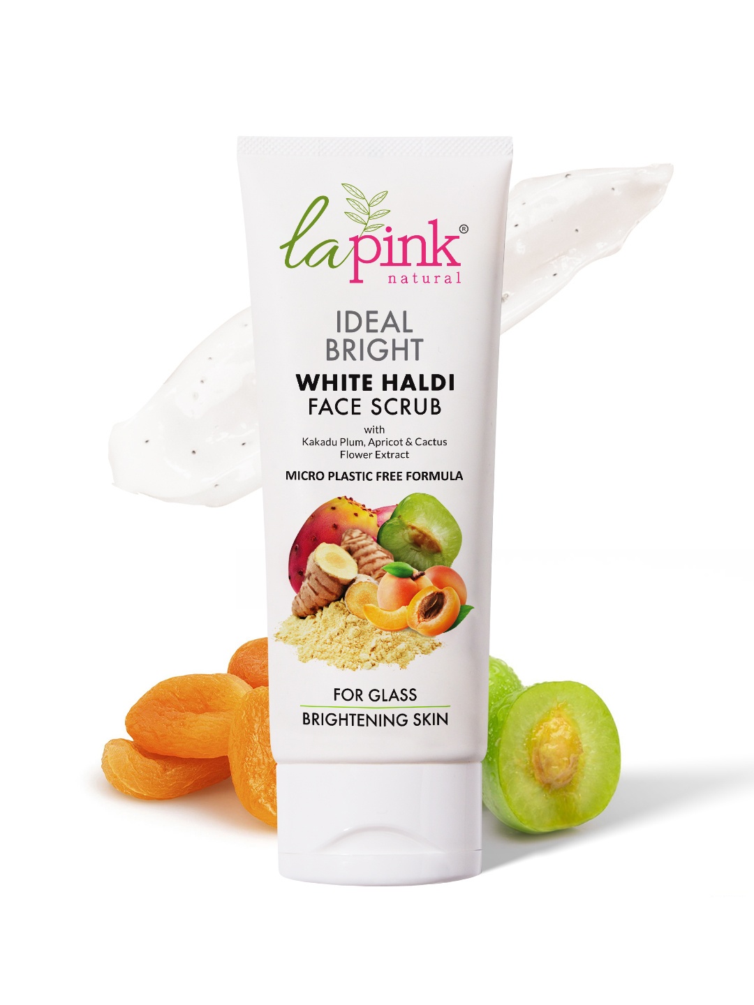 

La Pink Ideal Bright Face Scrub for Gentle Exfoliation, Flawless & Glowing Skin - 100 g, White