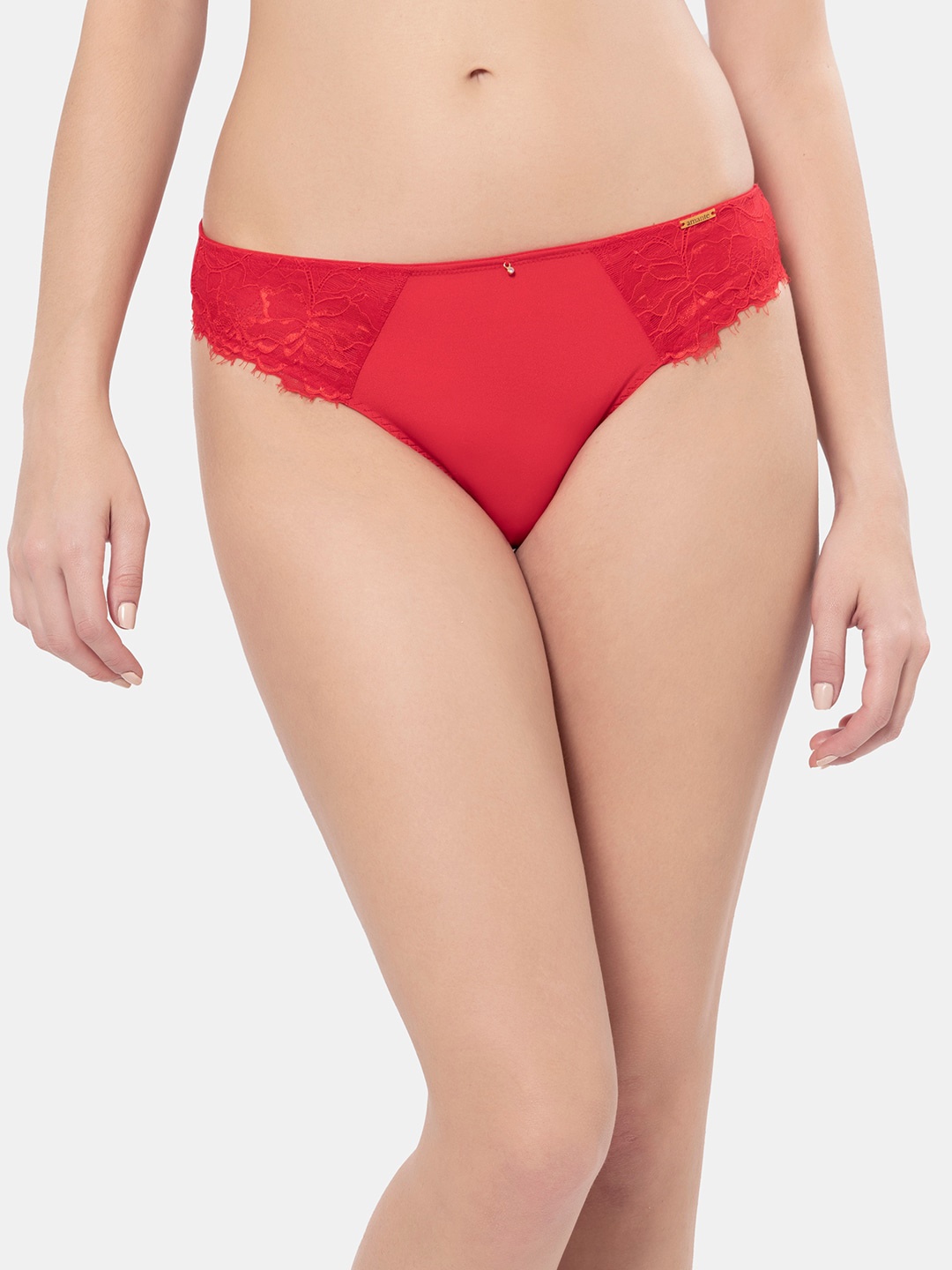 

Amante Women Self-Design Low-Rise Thong Briefs, Red
