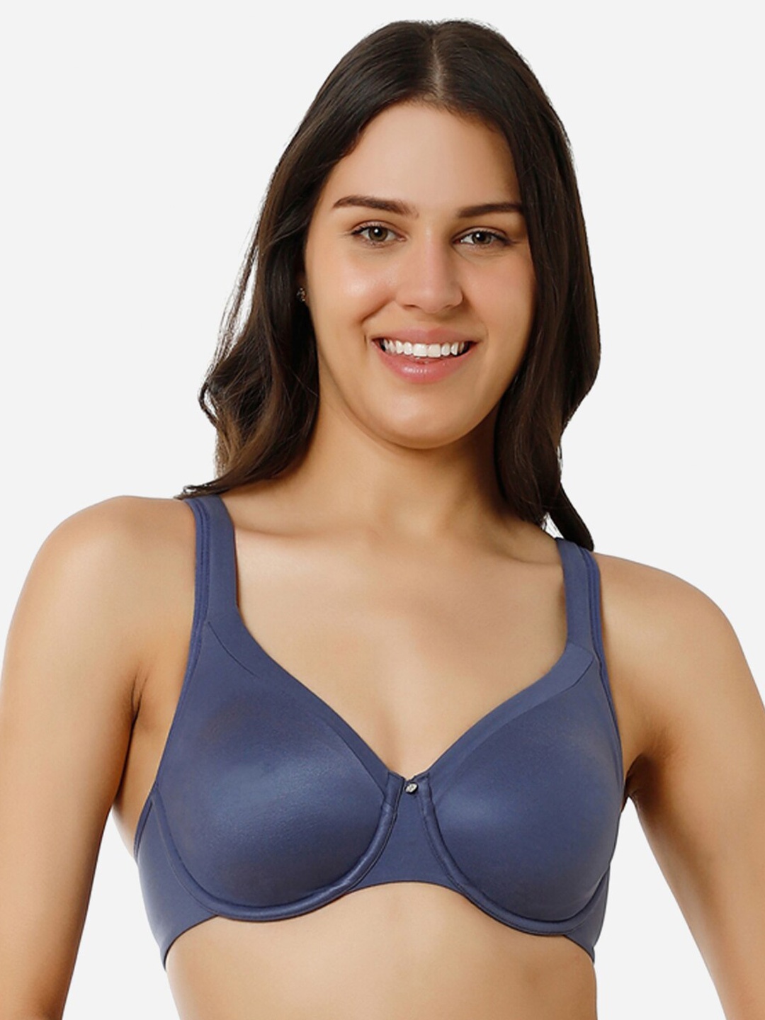 

Amante Lightly Padded Wired Full Coverage Super Support Everyday Bra All Day Comfort, Blue