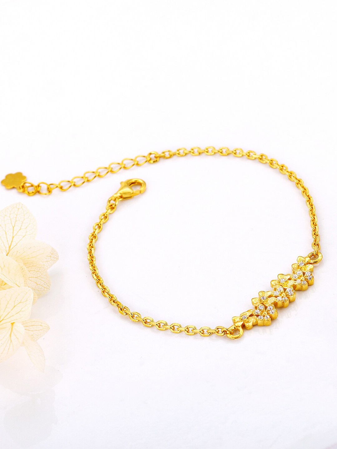 

GIVA 925 Sterling Silver Gold-Plated Cubic Zirconia Link Bracelet
