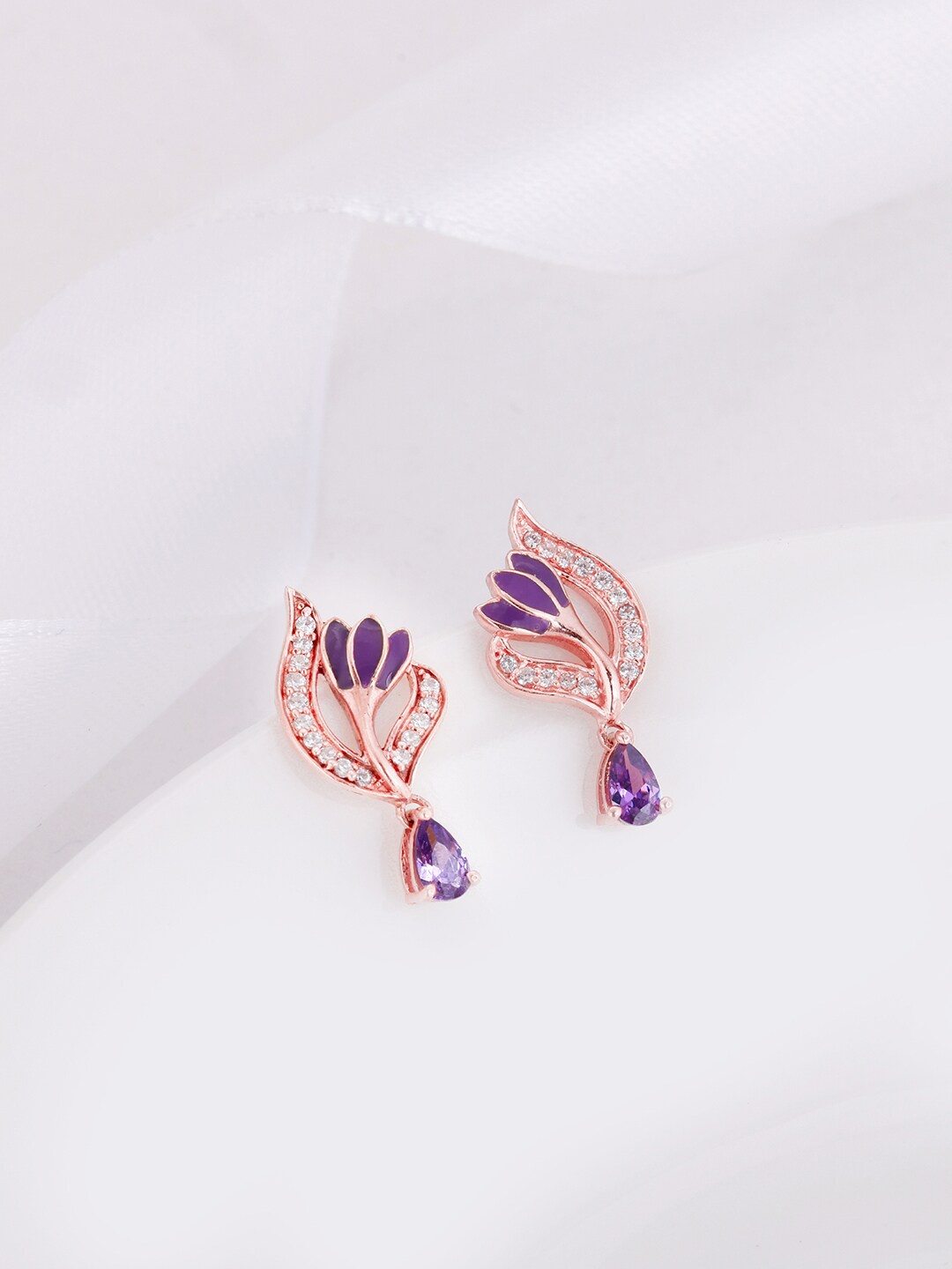 

GIVA Sterling Silve Rose Gold-Plated Studs Earrings