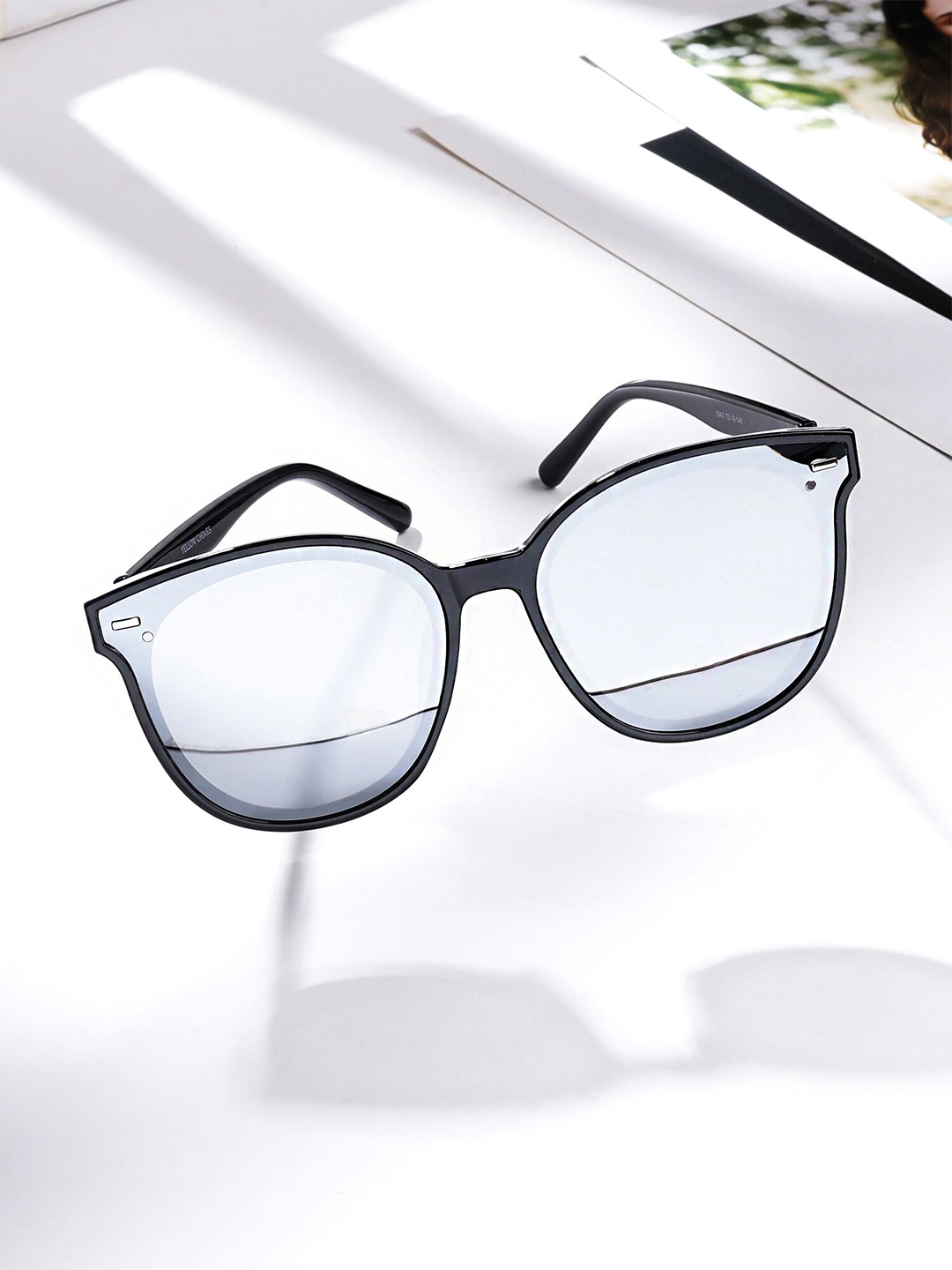 

Yellow Chimes Cateye Sunglasses with Polarised & UV Protected Lens, Grey