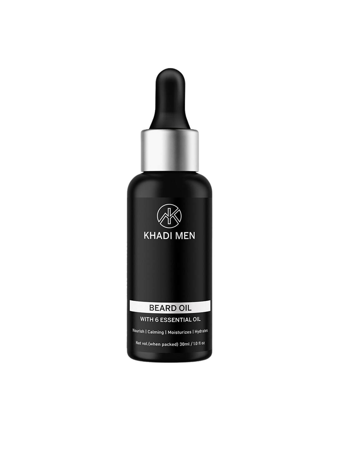 

Khadi Men Nourishing & Calming Beard Oil with 6 Essential Oils - 30 ml, Black