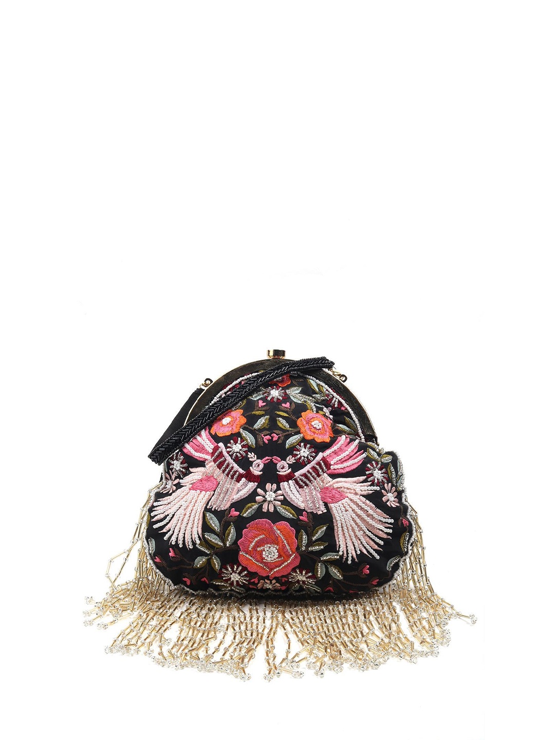 

ODETTE Embellished Purse Clutch, Black