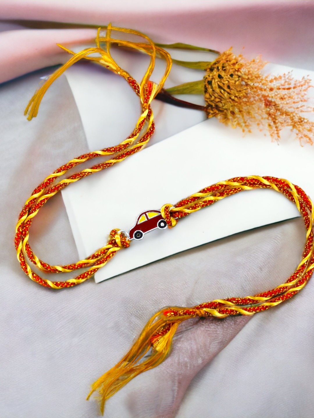 

Taraash Boys 925 Sterling Silver Car Charm Thread Rakhi