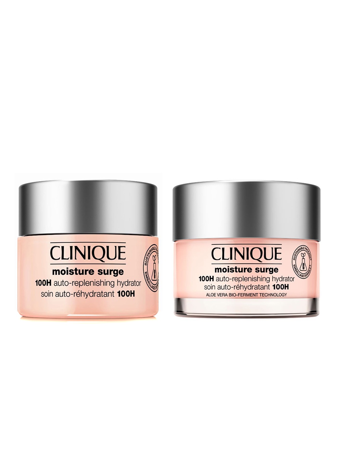 

Clinique Moisture Surge 100H Auto-Replenishing Hydrator Moisturiser Combo - 15ml & 50ml, Peach