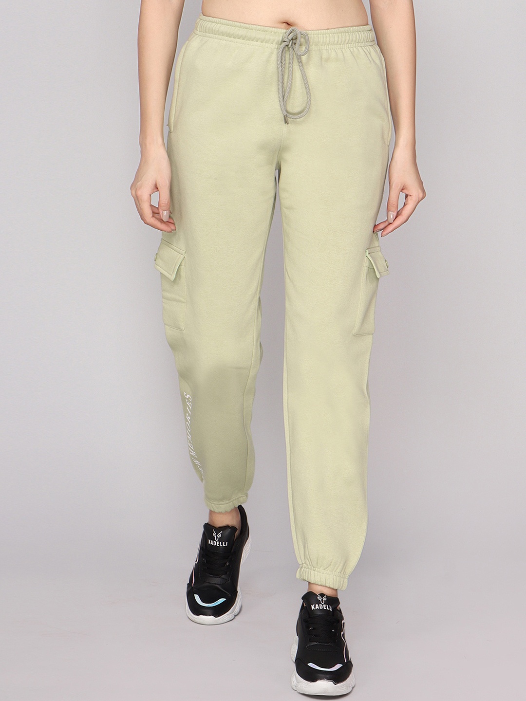 

ANTI CULTURE Women Relaxed-Fit Fleeces Joggers, Green