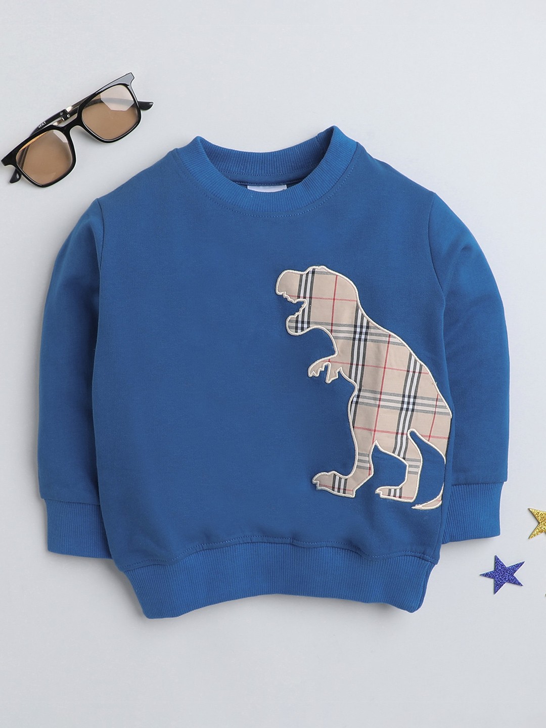 

BUMZEE Boys Graphic Printed Cotton Sweatshirt, Blue