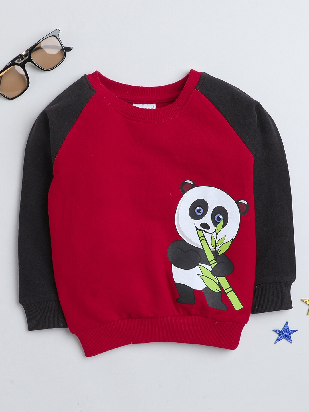 

BUMZEE Infant Boys Graphic Printed Cotton Pullover, Red