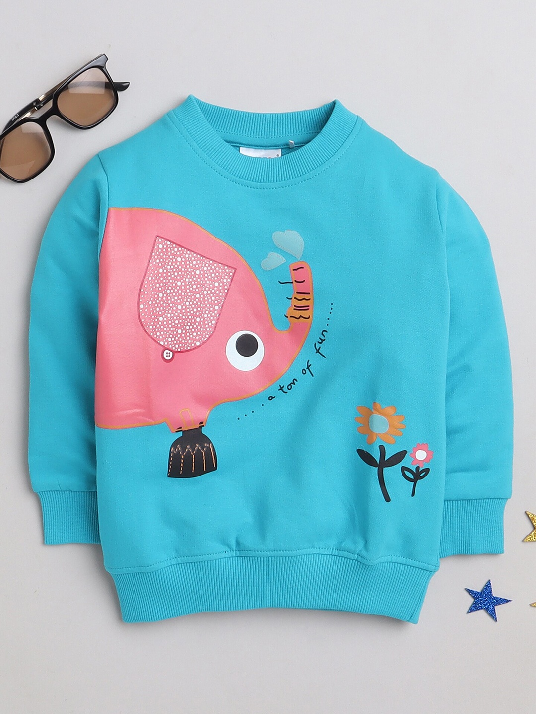 

BUMZEE Infant Boys Graphic Printed Cotton Pullover, Blue