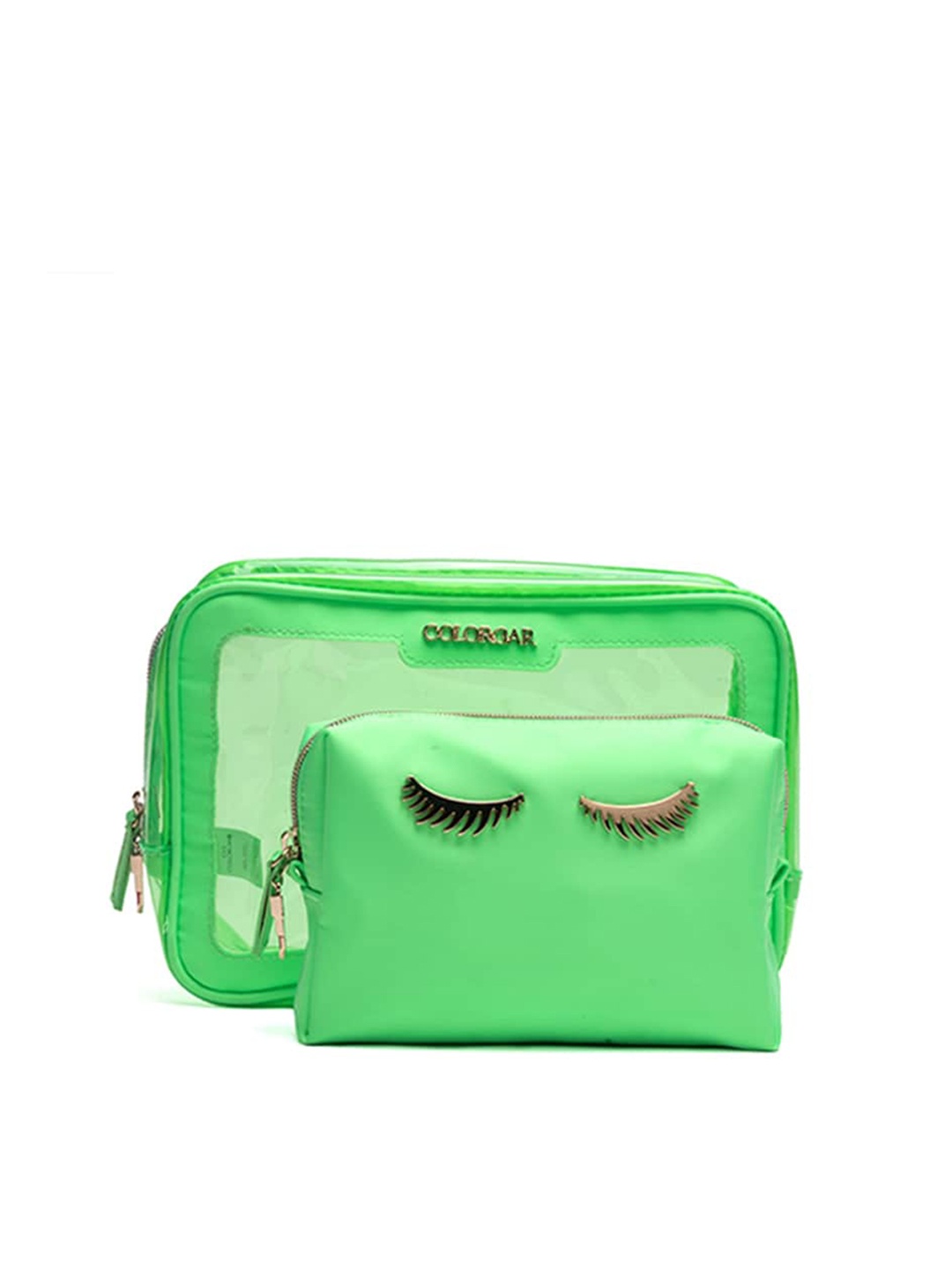 

Colorbar Set Of 2 Lips & Lashes Travel Box Pouch, Green