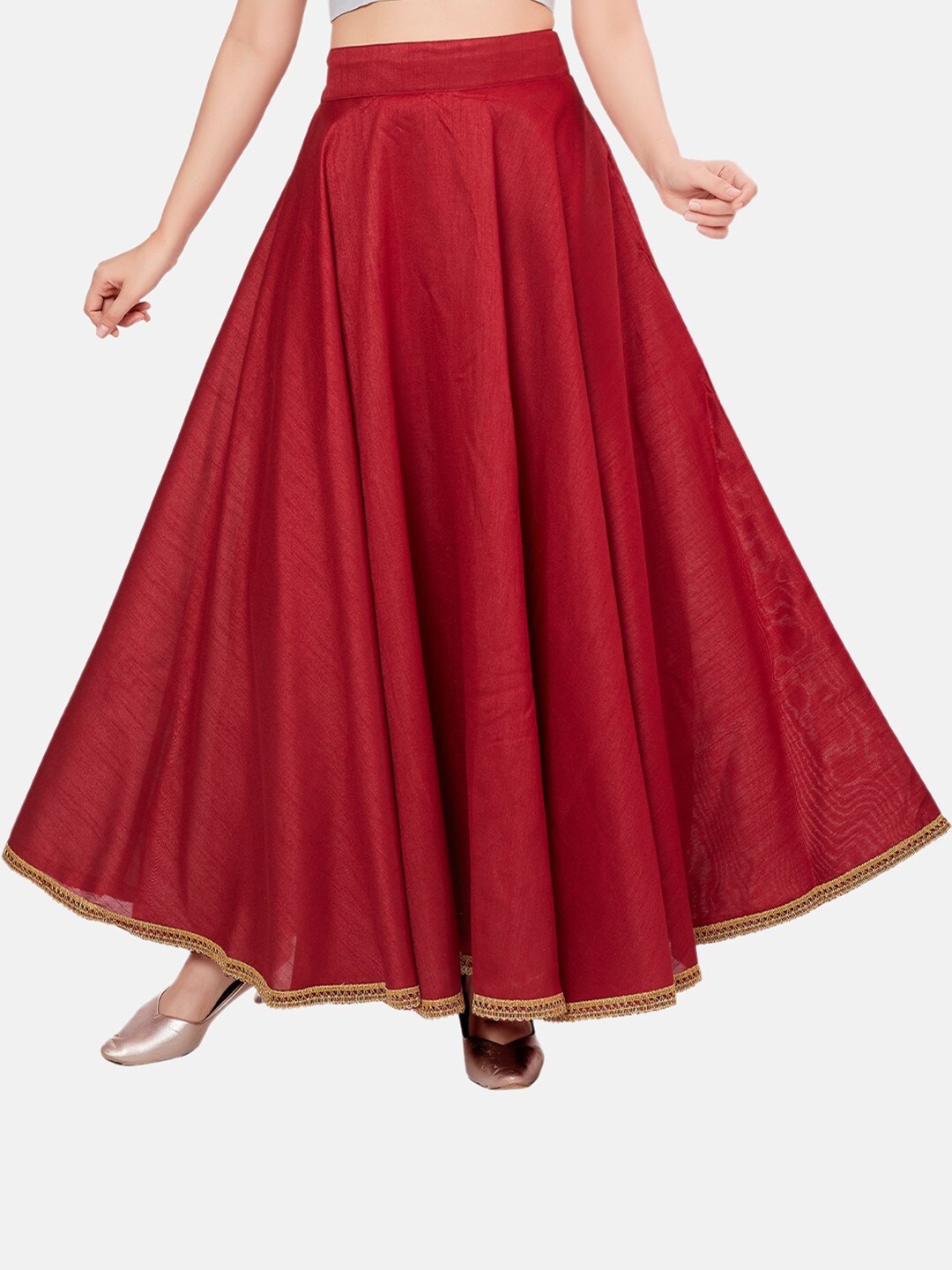 

Studio Shringaar Flared Maxi Skirt, Maroon