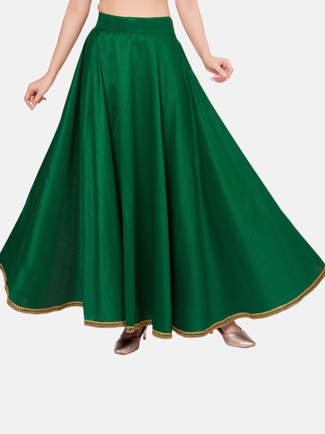 

Studio Shringaar Flared Maxi Skirt, Green