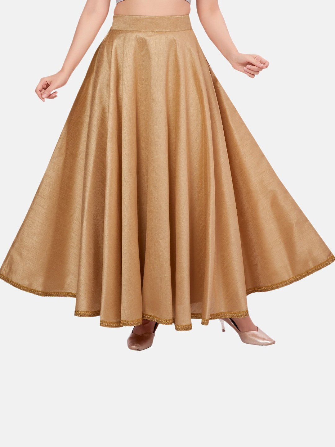 

Studio Shringaar Flared Maxi Skirt, Beige