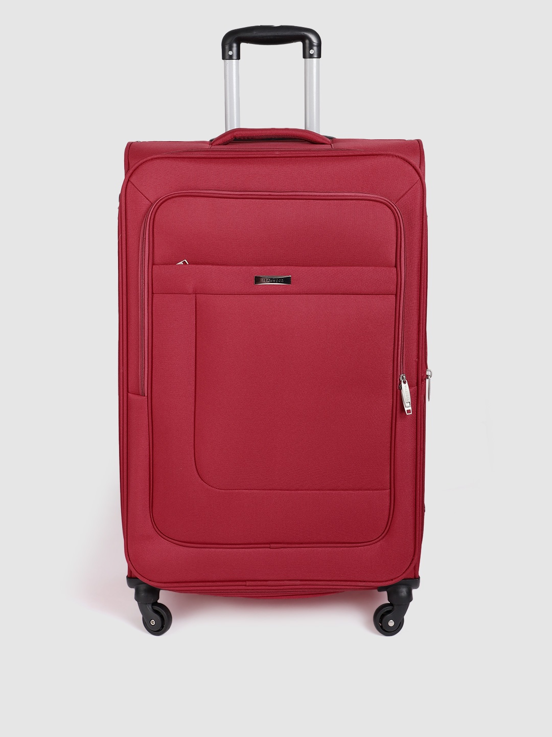 

Teakwood Leathers 360 Degree Rotation Wheels Soft-Sided Large-Sized Trolley Bag 75 CM, Red