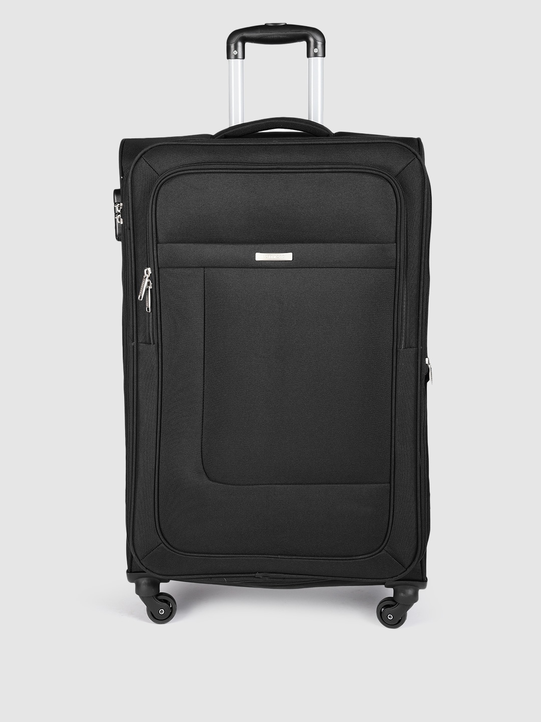 

Teakwood Leathers Soft-Sided 360-Degree Rotation Large Trolley Bag- 75 CM, Black