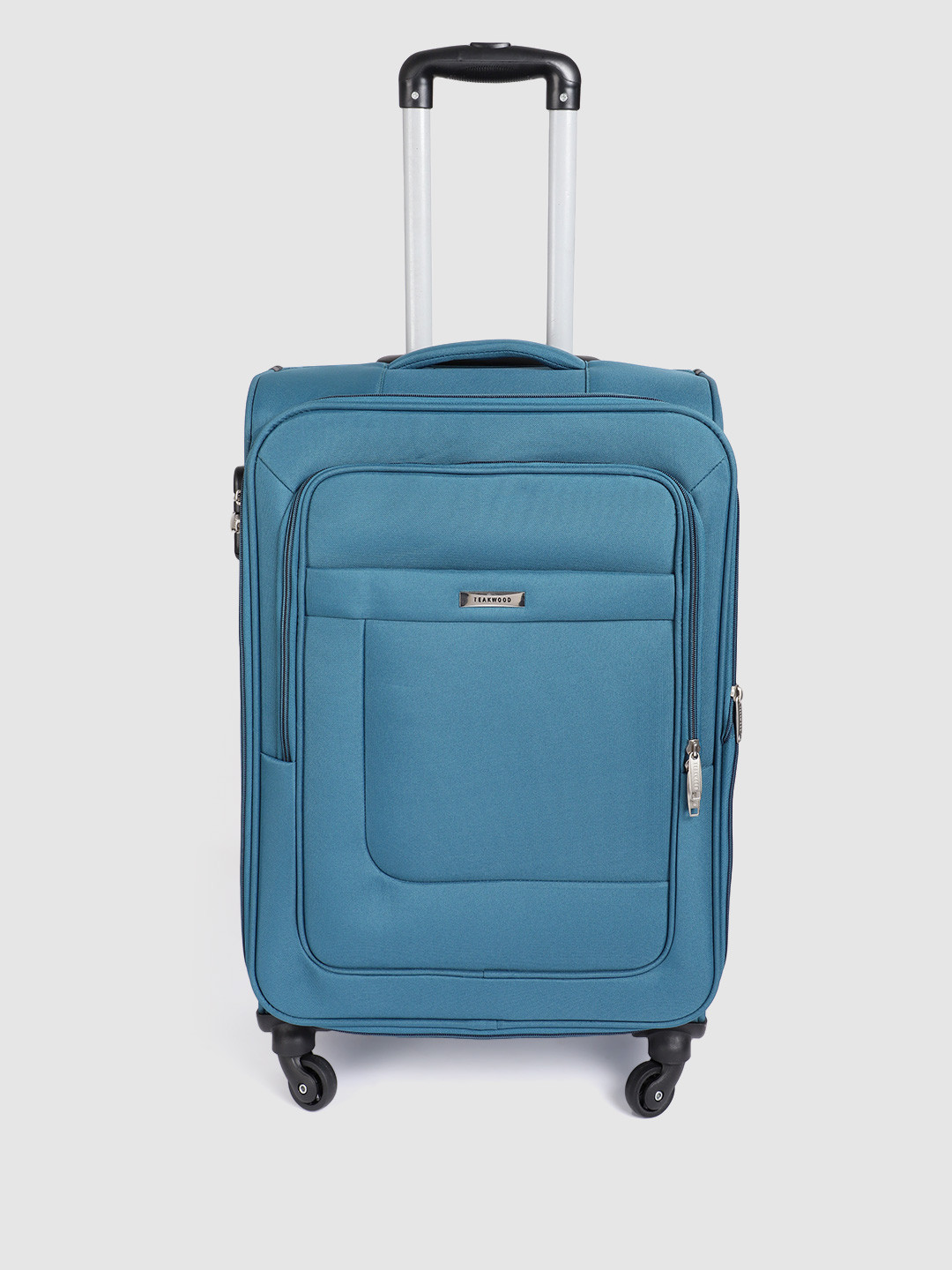 

Teakwood Leathers 360 Degree Rotation Wheels Soft-Sided Medium-Sized Trolley Bag 65 CM, Teal