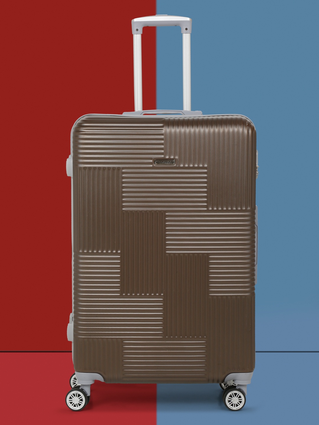 

Teakwood Leathers Textured Hard 360 Degree Rotation Hard Large-Sized Trolley Bag - 75 CM, Brown