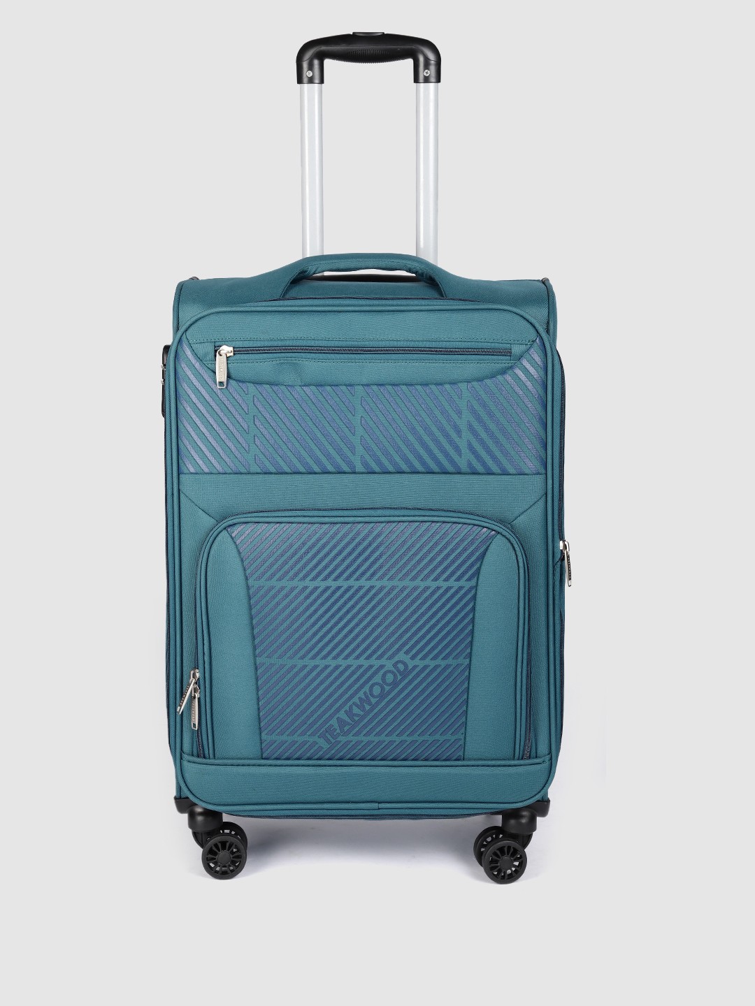 

Teakwood Leathers 360 Degree Rotation Soft Trolley bag Medium-Sized Trolley Bag 65 CM, Teal