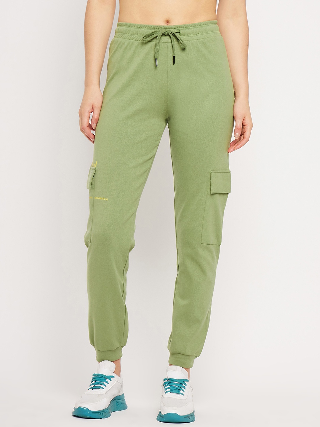 

CAMLA Mid-Rise Cotton Joggers, Green