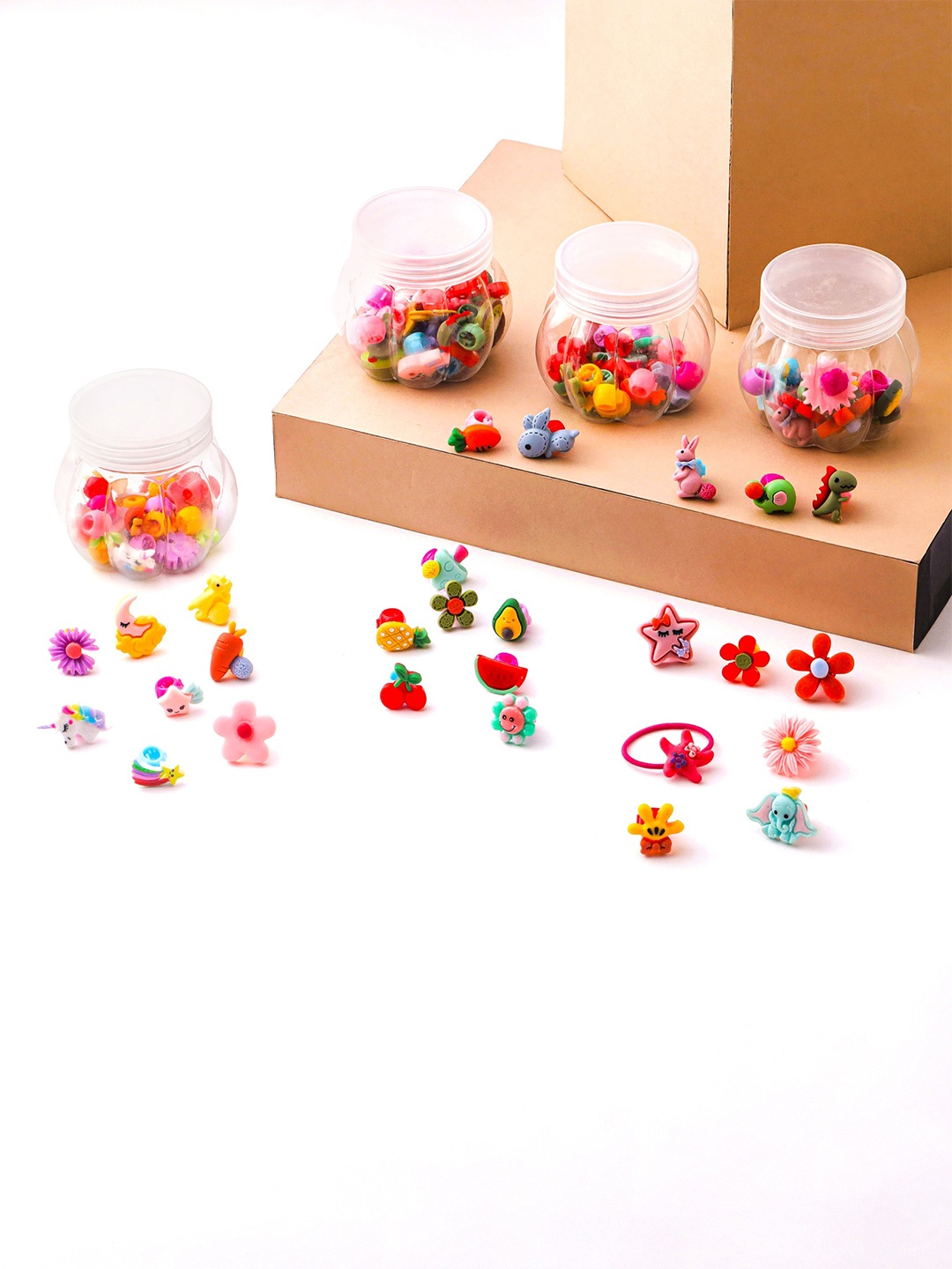 

Melbees by Yellow Chimes Girls Multicoloured Set of 4 Hair Accessory Set, Multi