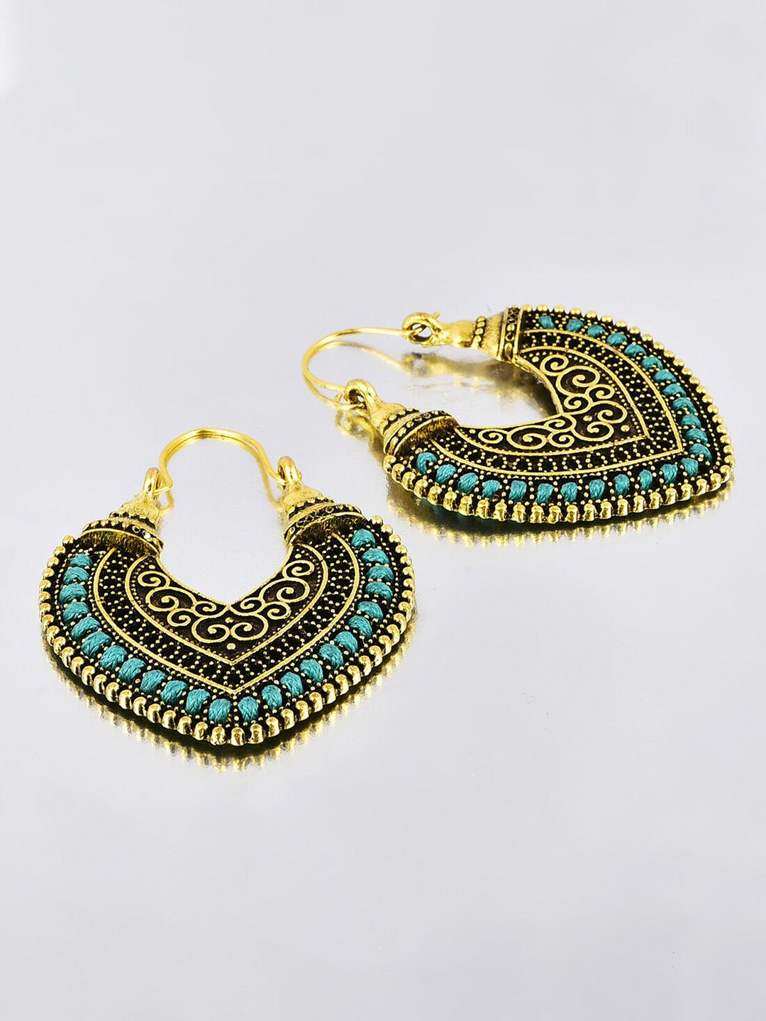 

Yellow Chimes Contemporary Drop Earrings, Gold