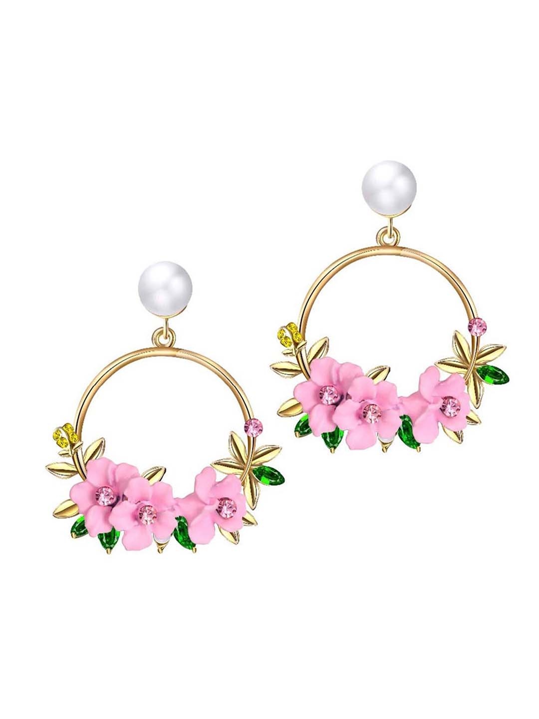 

Yellow Chimes Contemporary Drop Earrings, Gold