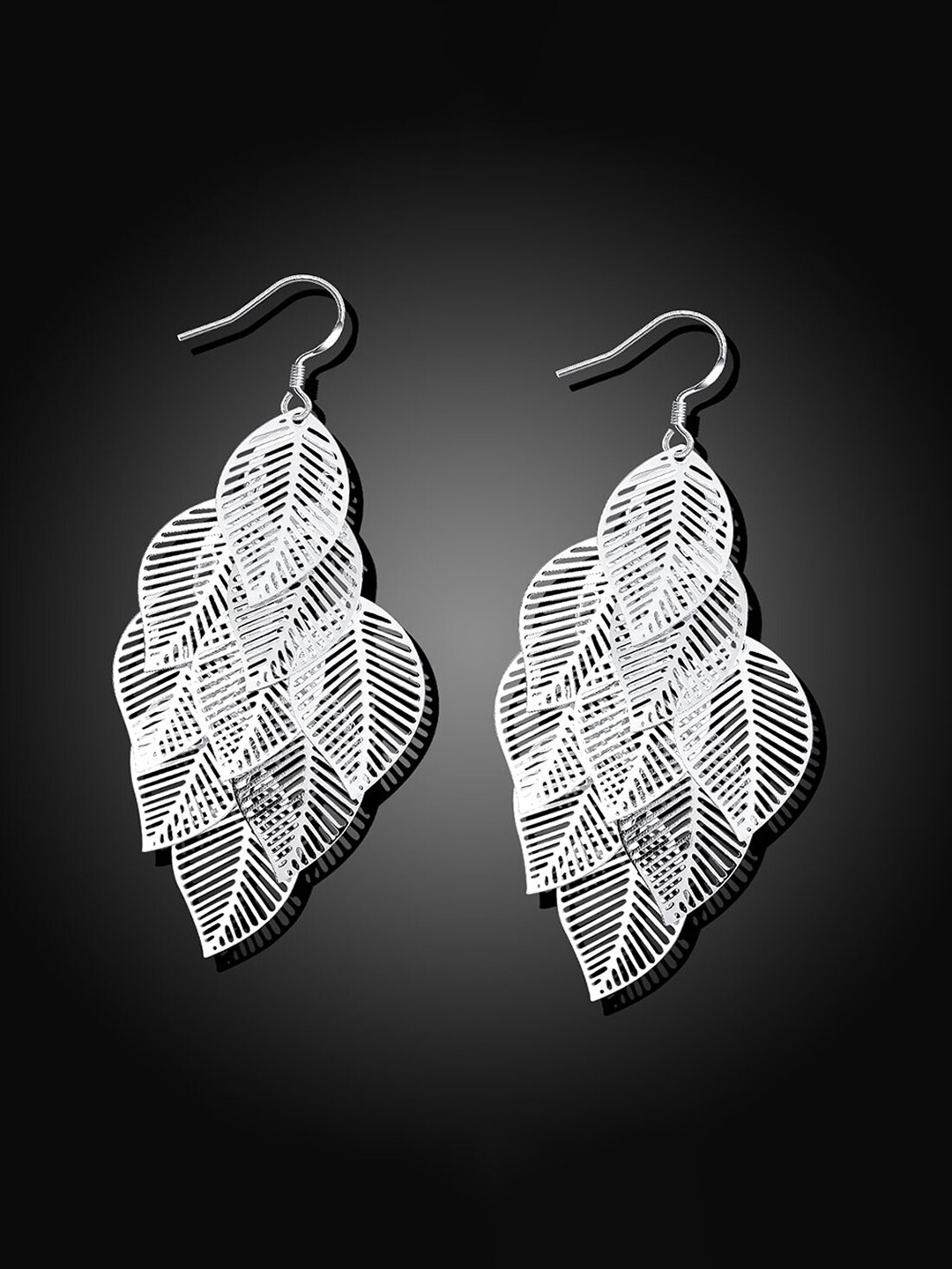

Yellow Chimes Contemporary Drop Earrings, Silver
