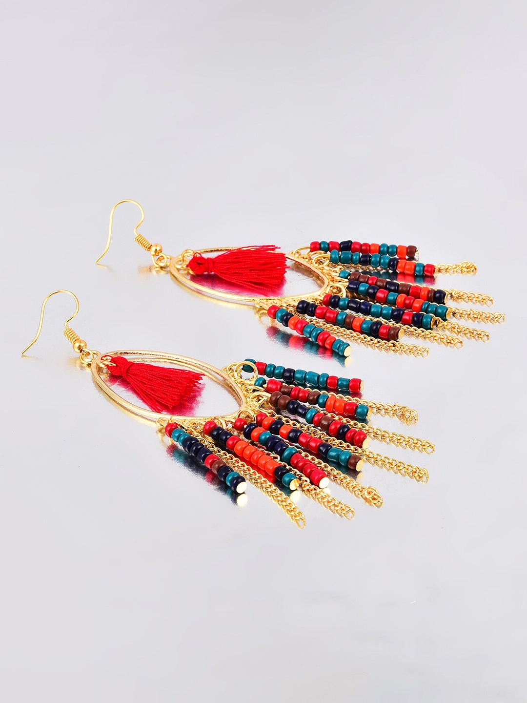 

Yellow Chimes Contemporary Drop Earrings, Gold