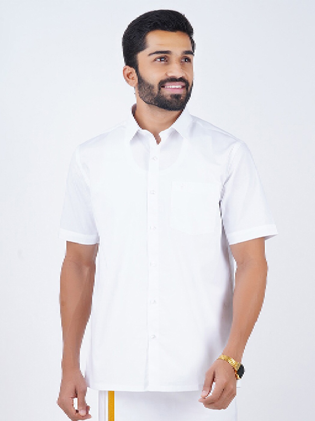 

Ramraj Spread Collar Semi Sheer Regular Fit Pure Cotton Casual Shirt, White