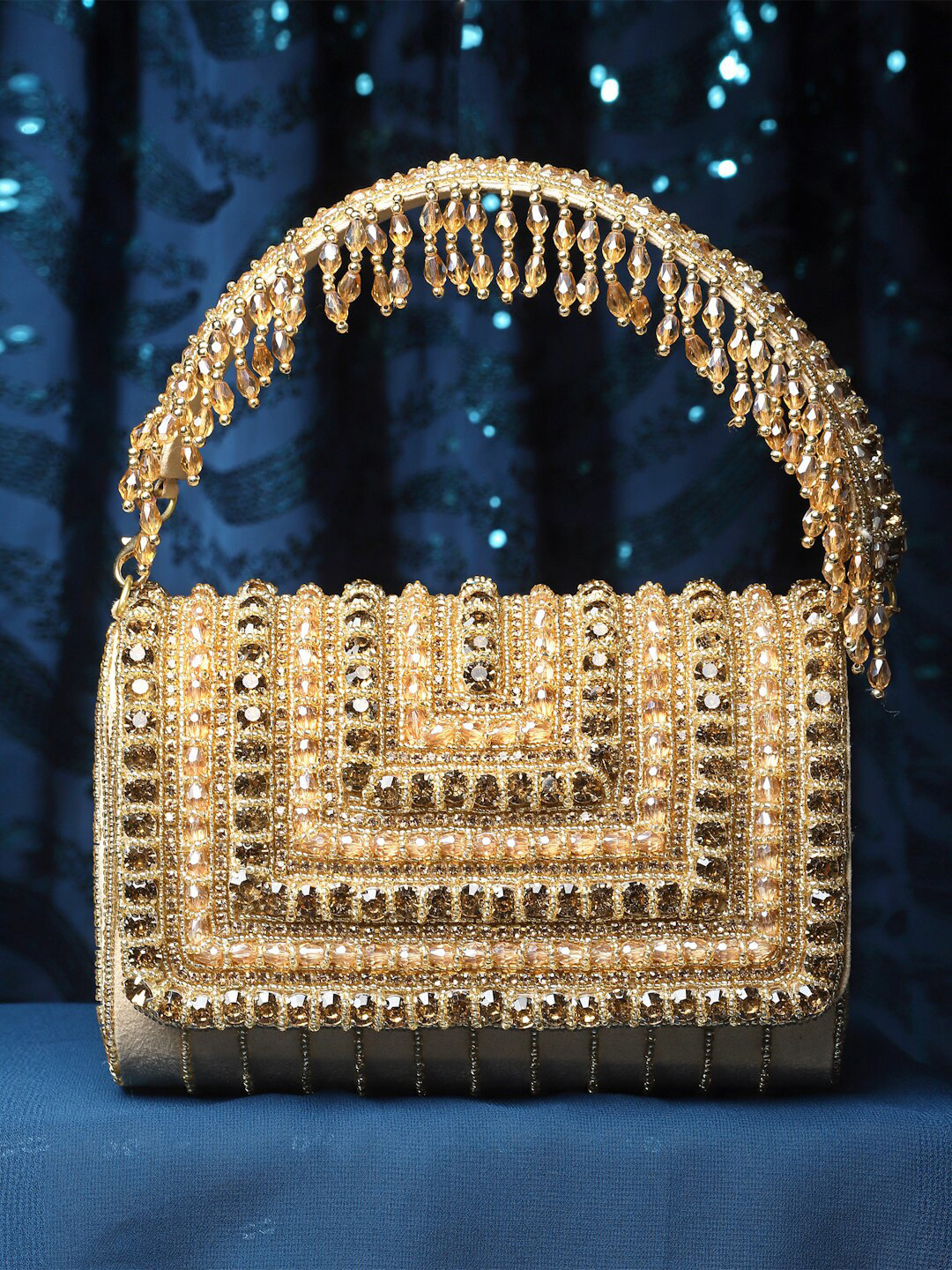 

Anekaant Embellished Envelope Clutch, Nude
