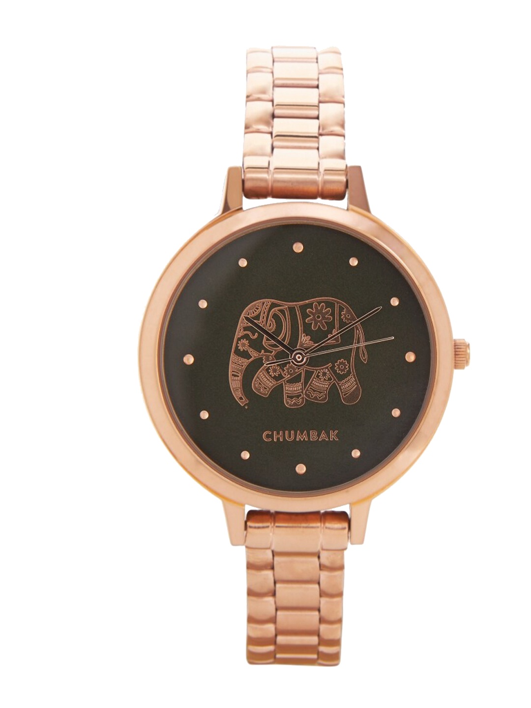 

TEAL BY CHUMBAK Women Round Analogue Watch 8907605128707, Black