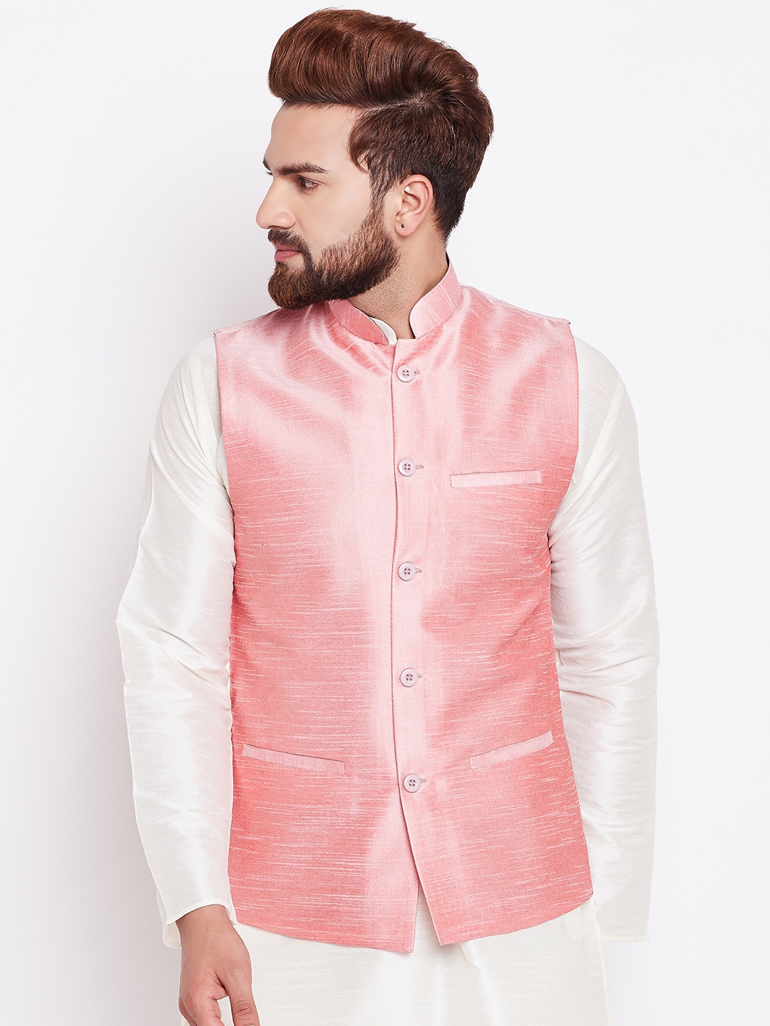 

SOJANYA Pink Nehru Jacket
