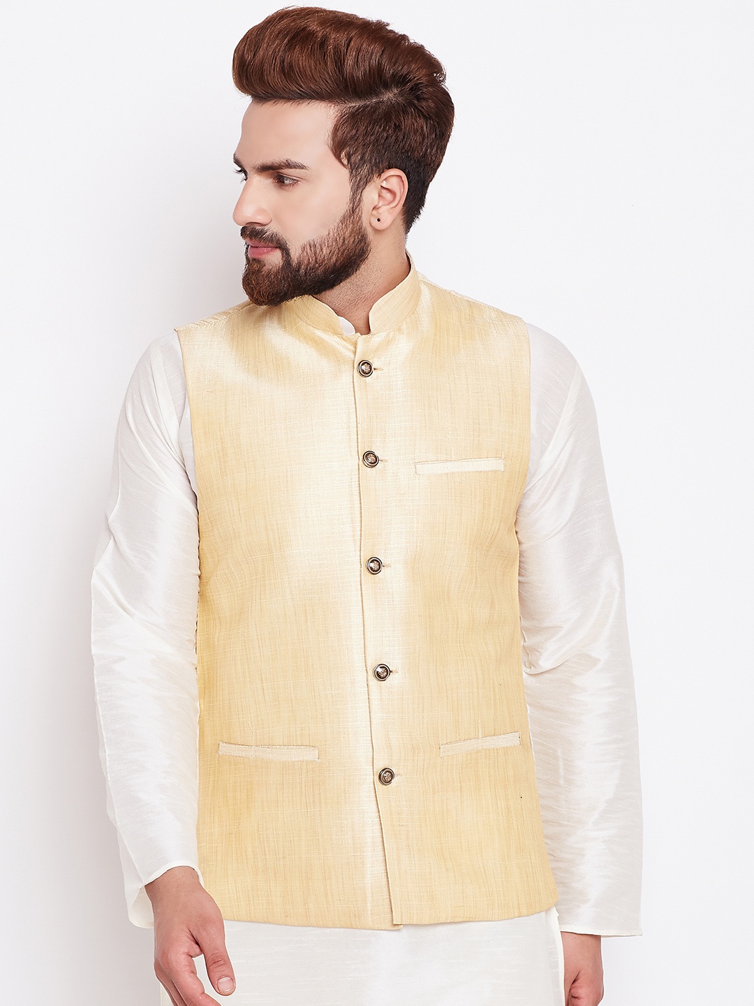 

SOJANYA Gold-Toned Nehru Jacket