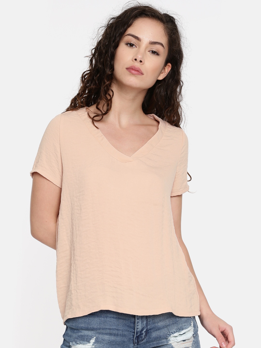

Vero Moda Women Pink Solid Top