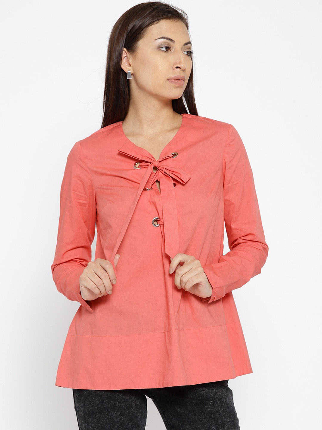 

Vero Moda Women Pink Solid Top